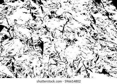 Grunge Black And White Urban Vector Texture Template. Dark Messy Dust Overlay Distress Background. Easy To Create Abstract Dotted, Scratched, Vintage Effect With Noise And Grain