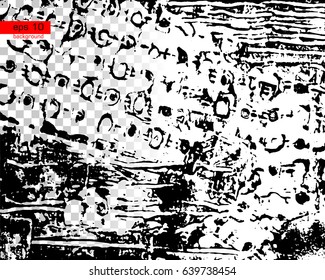 Grunge Black And White Urban Vector Texture Template On Transparent And White Background.Create Abstract Dotted, Scratched. Vintage Effect With Noise And Grain.Messy Dust Overlay Distress Background.