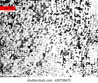 Grunge Black And White Urban Vector Texture Template On Transparent And White Background.Create Abstract Dotted, Scratched. Vintage Effect With Noise And Grain.Messy Dust Overlay Distress Background.