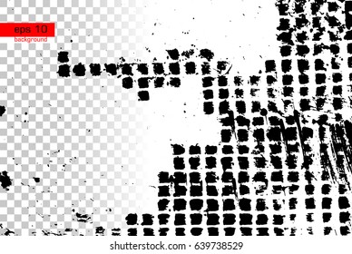 Grunge Black And White Urban Vector Texture Template On Transparent And White Background.Create Abstract Dotted, Scratched. Vintage Effect With Noise And Grain.Messy Dust Overlay Distress Background.