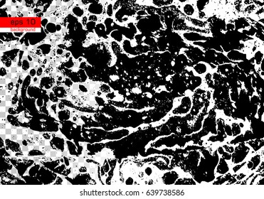 Grunge Black And White Urban Vector Texture Template On Transparent And White Background.Create Abstract Dotted, Scratched. Vintage Effect With Noise And Grain.Messy Dust Overlay Distress Background.