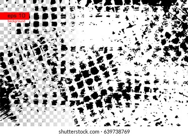Grunge Black And White Urban Vector Texture Template On Transparent And White Background.Create Abstract Dotted, Scratched. Vintage Effect With Noise And Grain.Messy Dust Overlay Distress Background.