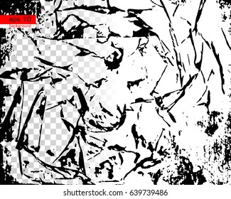 Grunge Black And White Urban Vector Texture Template On Transparent And White Background.Create Abstract Dotted, Scratched. Vintage Effect With Noise And Grain.Messy Dust Overlay Distress Background.