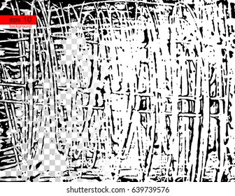 Grunge Black And White Urban Vector Texture Template On Transparent And White Background.Create Abstract Dotted, Scratched. Vintage Effect With Noise And Grain.Messy Dust Overlay Distress Background.