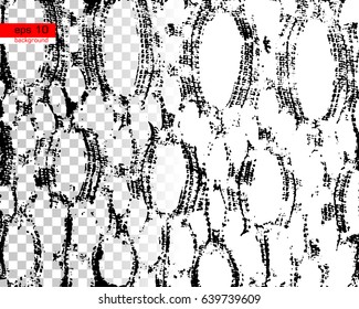 Grunge Black And White Urban Vector Texture Template On Transparent And White Background.Create Abstract Dotted, Scratched. Vintage Effect With Noise And Grain.Messy Dust Overlay Distress Background.