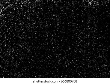 Grunge Black And White Urban Vector Texture overlay. Dark Messy Dust Background. Abstract Dotted, Vintage Grain