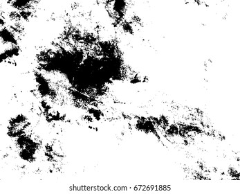 Grunge Black And White Urban Vector Texture Template. Dark Messy Dust Overlay Distress Background. Easy To Create Abstract Dotted, Scratched, Vintage Effect With Noise And Grain