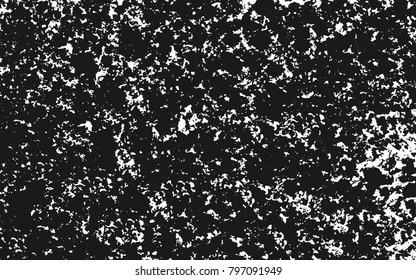Plantilla de textura de vectores urbanos de color negro y blanco, fondo de angustia por sobreposición de polvo oscuro y desordenado, efecto de vintage abstracto con ruido y grano, polvo de superficie abstracto y suciedad en masa