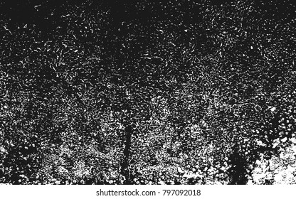 Plantilla de textura de vectores urbanos de color negro y blanco, fondo de angustia por sobreposición de polvo oscuro y desordenado, efecto de vintage abstracto con ruido y grano, polvo de superficie abstracto y suciedad en masa