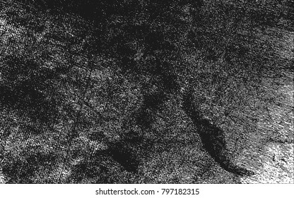 Plantilla de textura de vectores urbanos de color negro y blanco, fondo de angustia por sobreposición de polvo oscuro y desordenado, efecto de vintage abstracto con ruido y grano, polvo de superficie abstracto y suciedad en masa