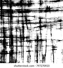 Grunge Black and White urban vector texture. Messy dust overlay distress background. Scratched, vintage effect with noise and grain.
