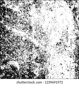 Grunge black and white vector abstract background of scratches, cracks, chips