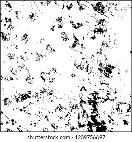 Grunge black and white vector abstract background of scratches, cracks, chips