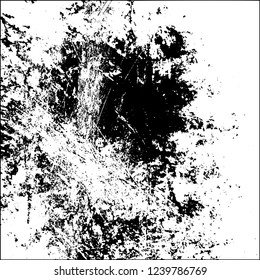 Grunge black and white vector abstract background of scratches, cracks, chips