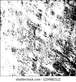 Grunge black and white vector abstract background of scratches, cracks, chips