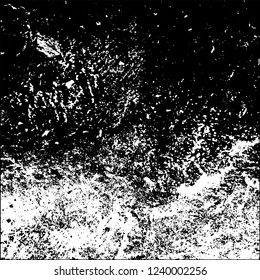 Grunge black and white vector abstract background of scratches, cracks, chips
