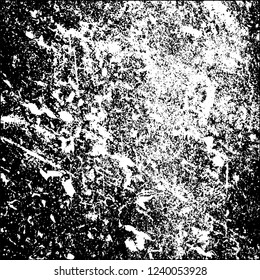 Grunge black and white vector abstract background of scratches, cracks, chips