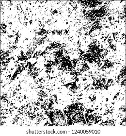 Grunge black and white vector abstract background of scratches, cracks, chips