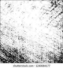 Grunge black and white vector abstract background of scratches, cracks, chips