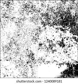 Grunge black and white vector abstract background of scratches, cracks, chips