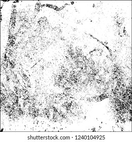 Grunge black and white vector abstract background of scratches, cracks, chips