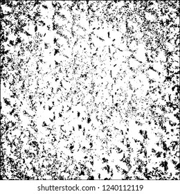 Grunge black and white vector abstract background of scratches, cracks, chips