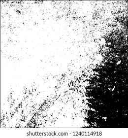 Grunge black and white vector abstract background of scratches, cracks, chips