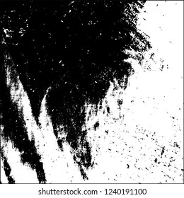 Grunge black and white vector abstract background of scratches, cracks, chips