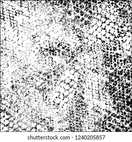 Grunge black and white vector abstract background of scratches, cracks, chips