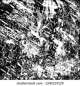 Grunge black and white vector abstract background of scratches, cracks, chips