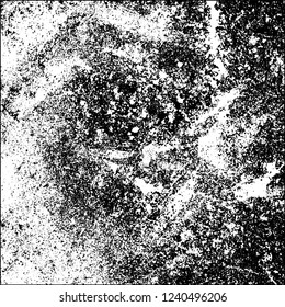 Grunge black and white vector abstract background of scratches, cracks, chips
