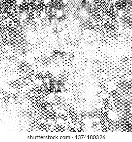 Grunge is black and white. Vector abstract background. Texture of scratches, chips, scuffs