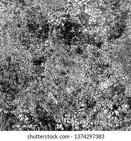 Grunge is black and white. Vector abstract background. Texture of scratches, chips, scuffs