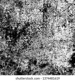 Grunge is black and white. Vector abstract background. Texture of scratches, chips, scuffs