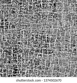 Grunge is black and white. Vector abstract background. Texture of scratches, chips, scuffs