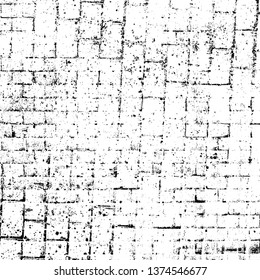 Grunge is black and white. Vector abstract background. Texture of scratches, chips, scuffs