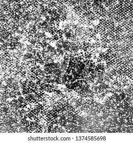 Grunge is black and white. Vector abstract background. Texture of scratches, chips, scuffs