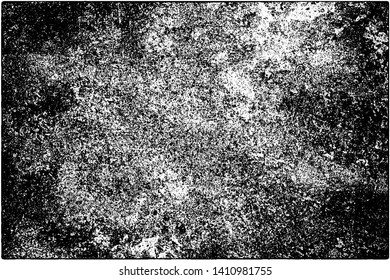 Grunge is black and white. Vector abstract texture of old surface