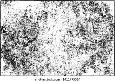 Grunge is black and white. Vector abstract texture of old surface