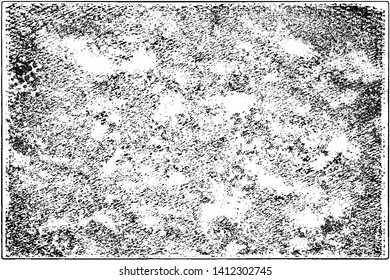 Grunge is black and white. Vector abstract texture of old surface