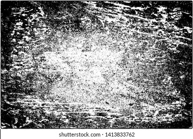 Grunge is black and white. Vector abstract texture of old surface