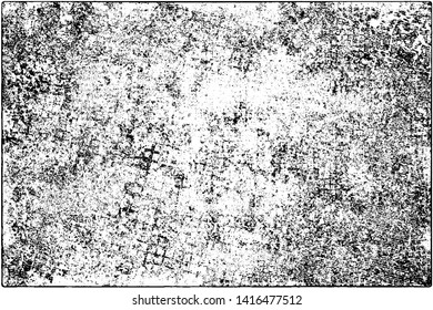 Grunge is black and white. Vector abstract texture of old surface