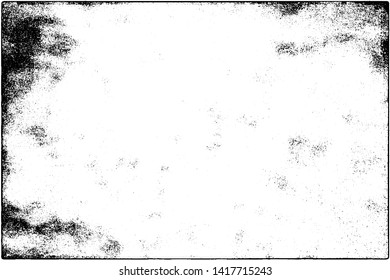 Grunge is black and white. Vector abstract texture of old surface