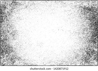 Grunge is black and white. Vector abstract texture of old surface