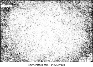 Grunge is black and white. Vector abstract texture of old surface