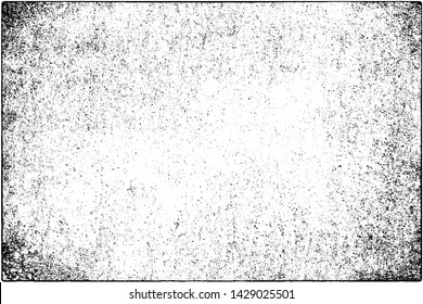 Grunge is black and white. Vector abstract texture of old surface
