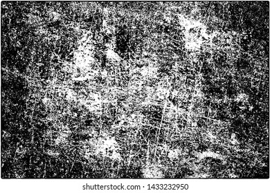 Grunge is black and white. Vector abstract texture of old surface