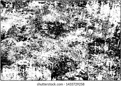 Grunge is black and white. Vector abstract texture of old surface