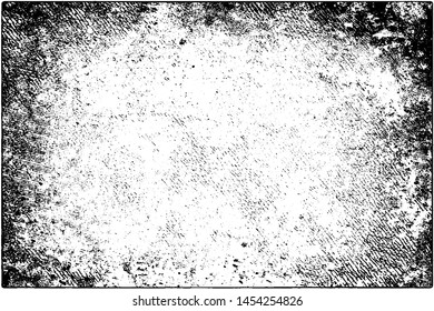Grunge is black and white. Vector abstract texture of old surface
