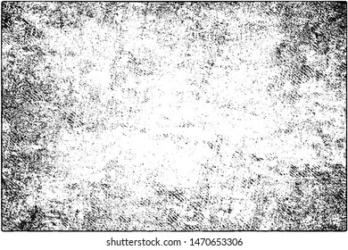 Grunge is black and white. Vector abstract texture of old surface